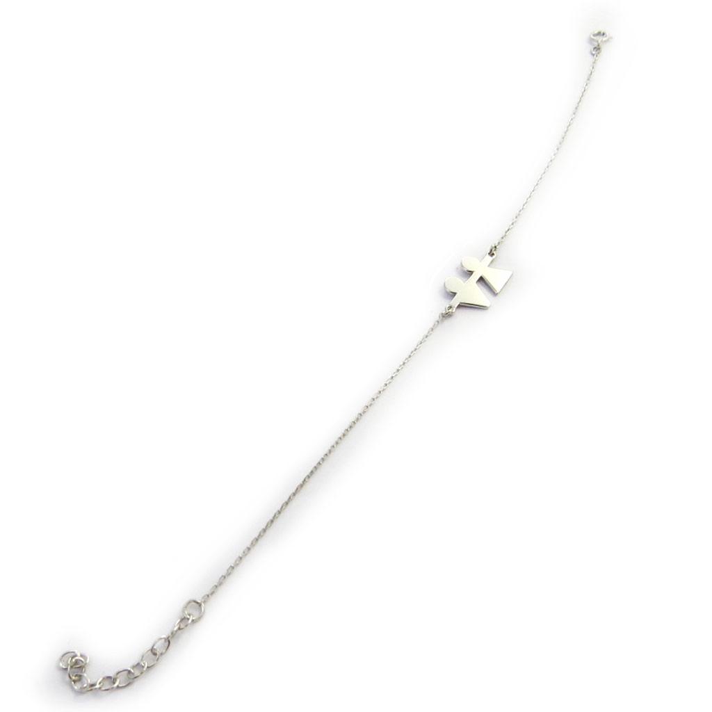 Les Trésors De Lily [N2830] - Silver Bracelet 'Romeo and Juliet' (rhodium-plated) - 20x11 Mm