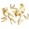 50pcs Stainless Steel Pendant Clip Connector Pinch Bail Clasp DIY Jewelry Making Gold Color Clasps Findings Accessories Bulk