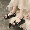 Women Sandals Summer Essentials Outdoor Dressy Open Toe Casual Thick Sole Platform Sandals Plus Size