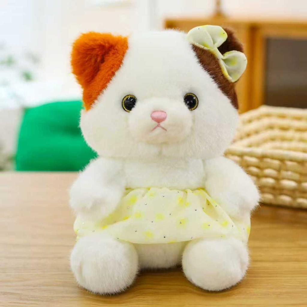 Flower Skirt Small Animal Plush Toy Children's Birthday Gift Wedding Throwing Rabbit Bear Eight Inch Doll
