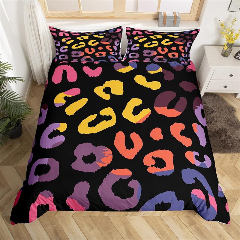 Пододеяльник с принтом леопарда и гепарда, двойной зебровый, змеиный, жирафовый, с принтом шкуры животного, пододеяльник с абстрактным геометрическим узором, комплект постельного белья в стиле пэчворк