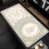 Keyboard Pad Laptop Lock Edge Extended Mousepad Kawaii Vintage Flower Pattern Office Pc Gaming Gamer Desktop Protection Mat Rug