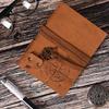 Кожаный дневник, блокнот для записей, уникальный тисненый дневник для путешествий ручной работы и формат с веревкой для ключей