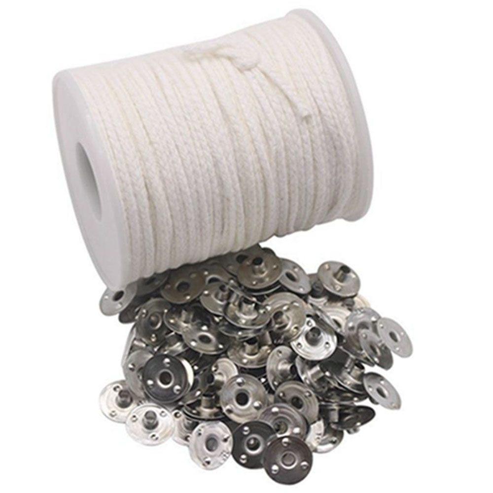 Supplies Environmental Spool Cotton Wick Square Braid Candlestick Sustainer Tabs Wax Candle Core