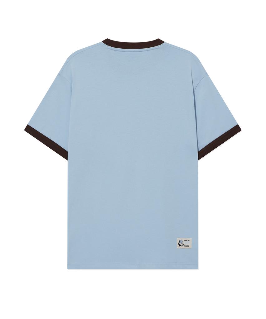 COVERNAT [Covernat X Hidana] Lucky Cereal Ringer T-Shirt Sky Blue