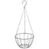 Hanging Planter - vidaXL - Coconut Liner - Black Steel - 30x52 Cm - Set of 4
