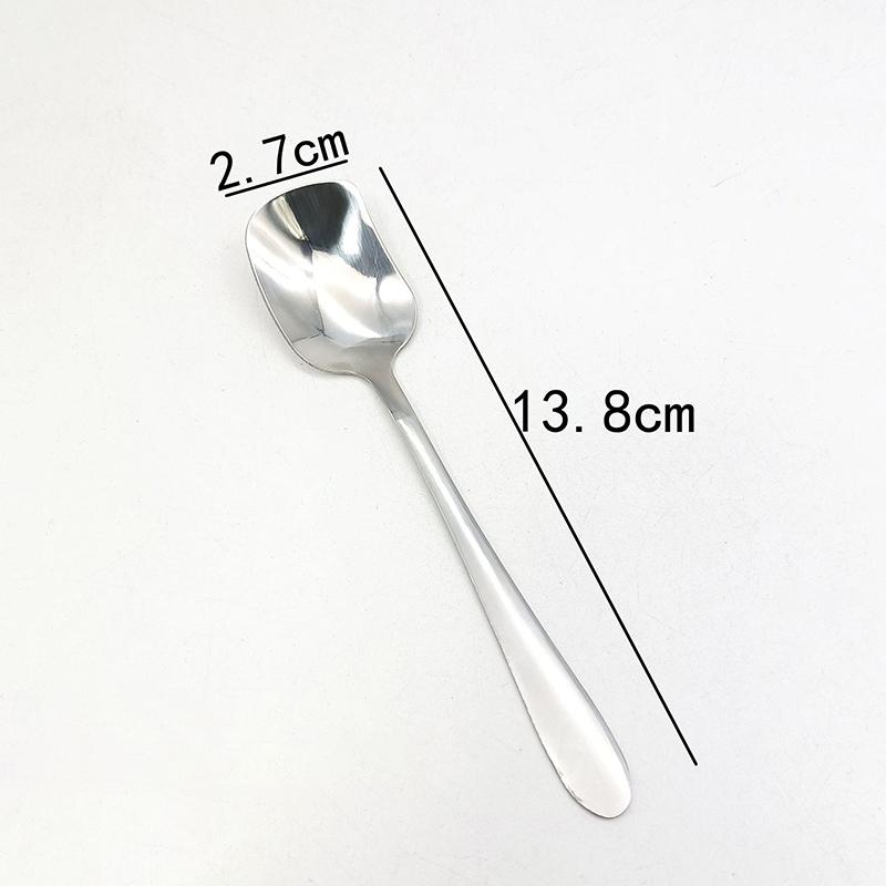 Stainless Steel Spoon Dessert Cake Spoon Coffee Mixing Spoon Golden Ice Cream Scoop Yogurt Spoon Kitchen Seasoning Spoon
