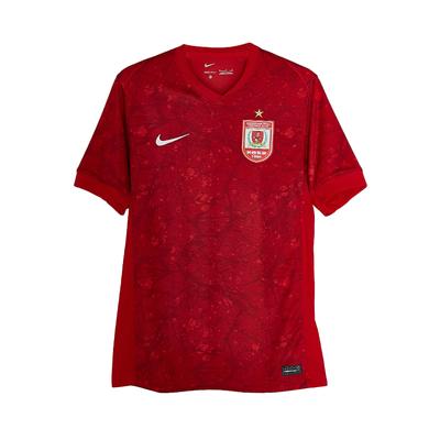 Dri-Fit 2025 Чанчунь Ятай Домашняя версия для фанатов Логотип V-образный вырез Короткий рукав Футбольная футболка Мужские топы Красный HM6179-611
