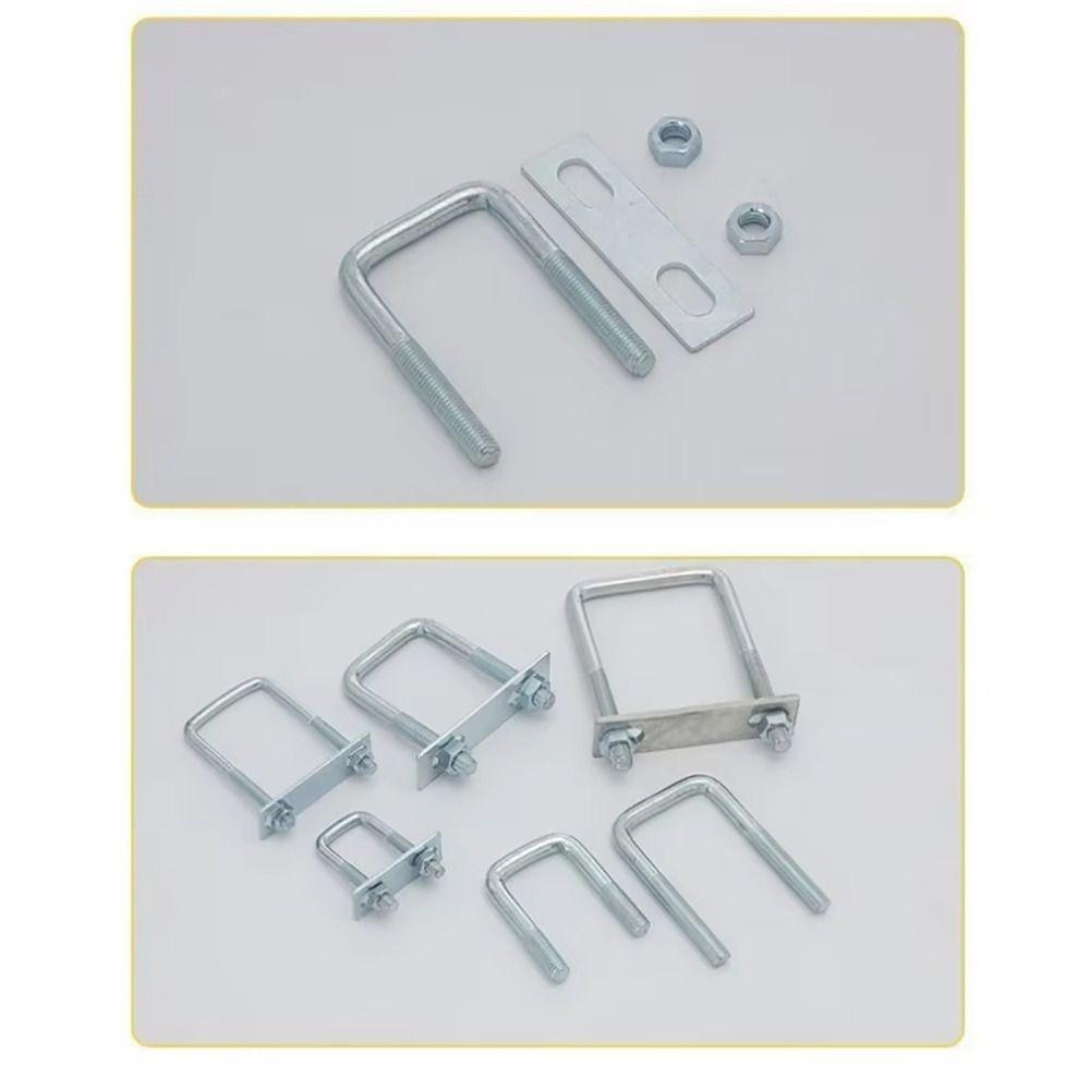 1 шт. с перегородкой U-образный хомут Оцинкованная углеродистая сталь Q235 Квадратный болт для квадратной трубы