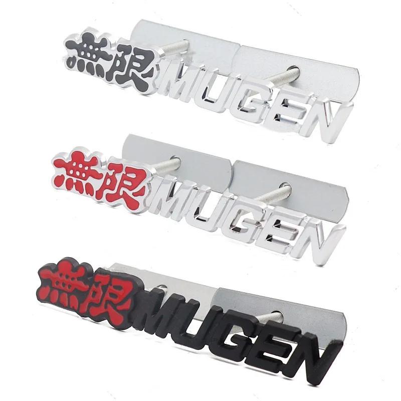 1Pc 3D Metal Mugen Logo Front Grill Rear Trunk Car Emblem Badge Sticker Decal For  Accord Civic CRV Crosstour HRV City Jazz