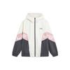 LiNing Ruffled Sports Fashion Series Windproof Water-Repellent Logo Print Hooded Straight Loose Comfortable Jacket Unisex Jacket Fog-Gray AFDU887-1