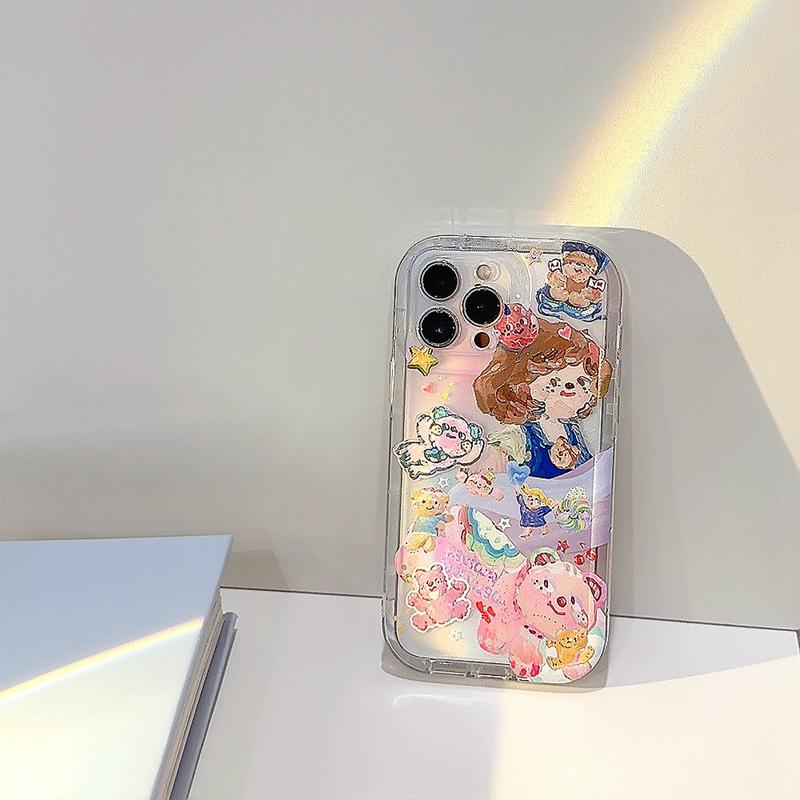 Абстрактное искусство масляной живописи Маленькая девочка Мягкий чехол для телефона из ТПУ для iPhone 11 12 13 14 Pro Max 14 Plus 14 Pro 13 Pro 12 Pro Прозрачный противоударный чехол
