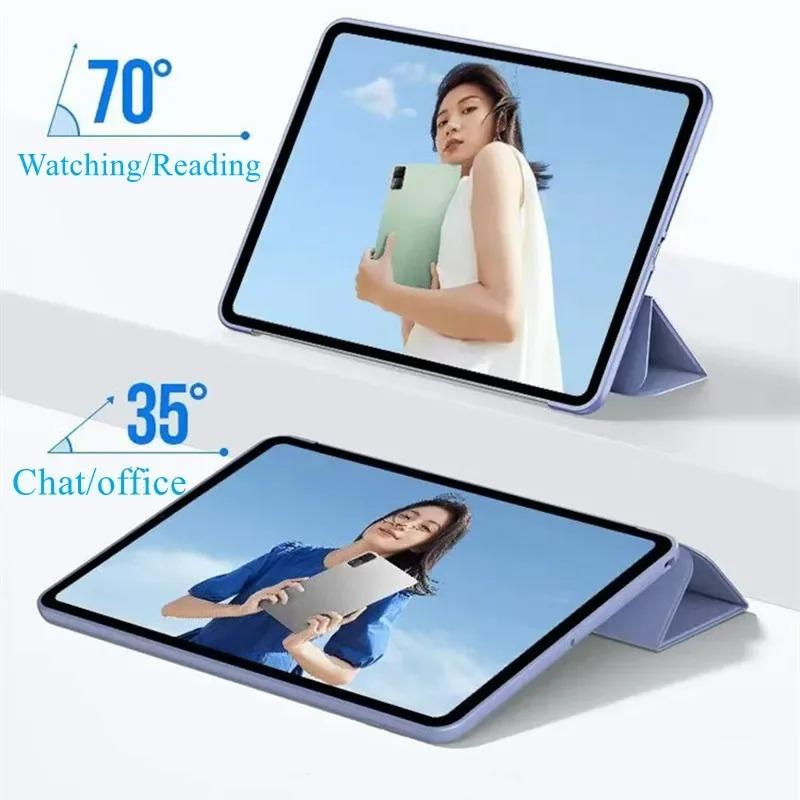 Чехол для Lenovo Xiaoxin Pad 2024 TB331FC 11 дюймов, трехскладная подставка, магнитная мягкая задняя крышка из ТПУ для чехла Lenovo Tab M11 TB330FU