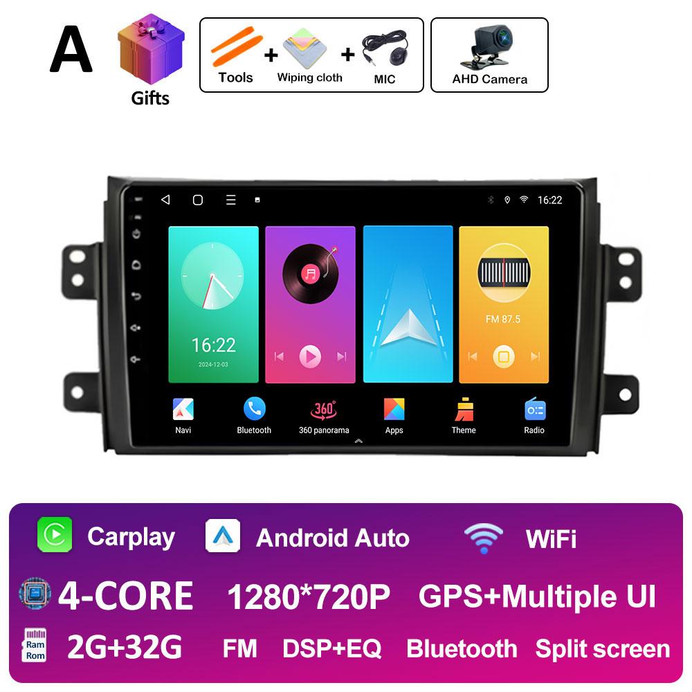 Беспроводная интеллектуальная система Carplay Android для Suzuki SX4 SX 4 2006 2007 2008 2009 - 2013 Bluetooth QLED IPS экран аксессуары