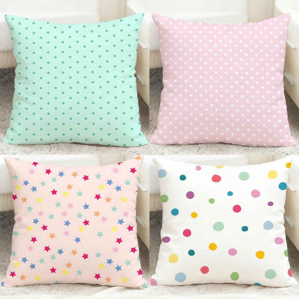 Dot pattern Cushion Cover Comfortable Reversible Pillow Cover Ideal for Car Sofa Bedroom Beyond