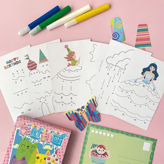 35Pcs/Set Kids Squeegee Art Craft Kit Rainbow Scratch Paper Art Kit Educational DIY Children Dot Scratch Painting Toy Toddlers Boys Girls Party