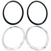 NEW For Cooper F55 F56 F57 2014-2021 Gloss Black/Silver Plated Headlight Ring Bezel Trim Surround Cover 51137300631 51137300632