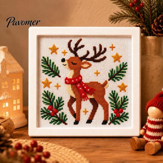 Рождественский носок Вышивка Сделай сам Набор для needlepoint, Праздничный крестик Санта Снеговик Олень Узоры, Подарок для рукоделия Женщинам Новичкам