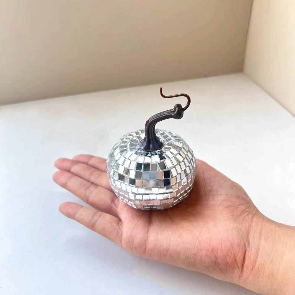 Exquisite Disco Ball Pumpkin Small Size Pumpkin Home Decor Christmas Window Decoration