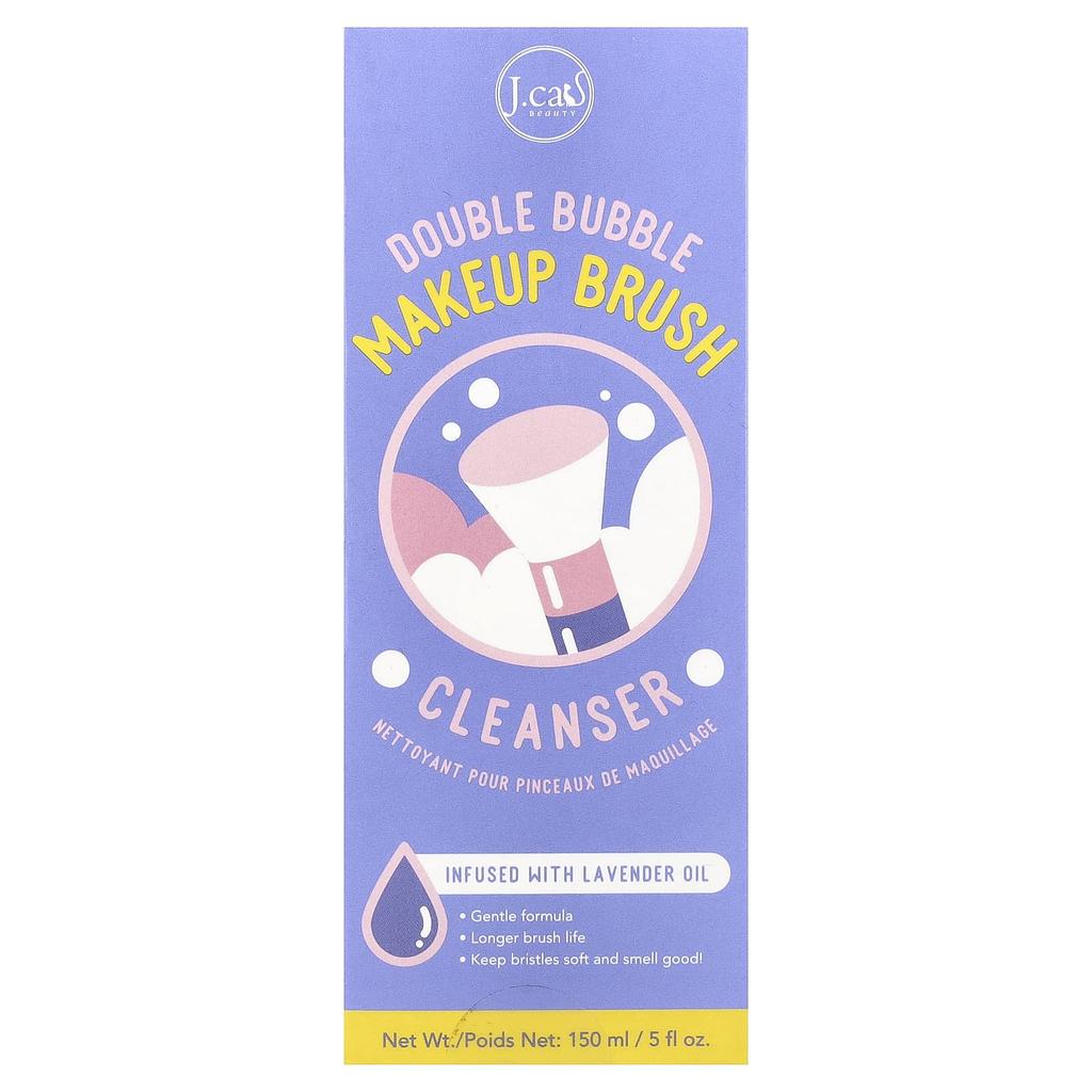J.Cat Beauty Double Bubble Makeup Brush Cleanser, 150ml (5 Fl Oz)