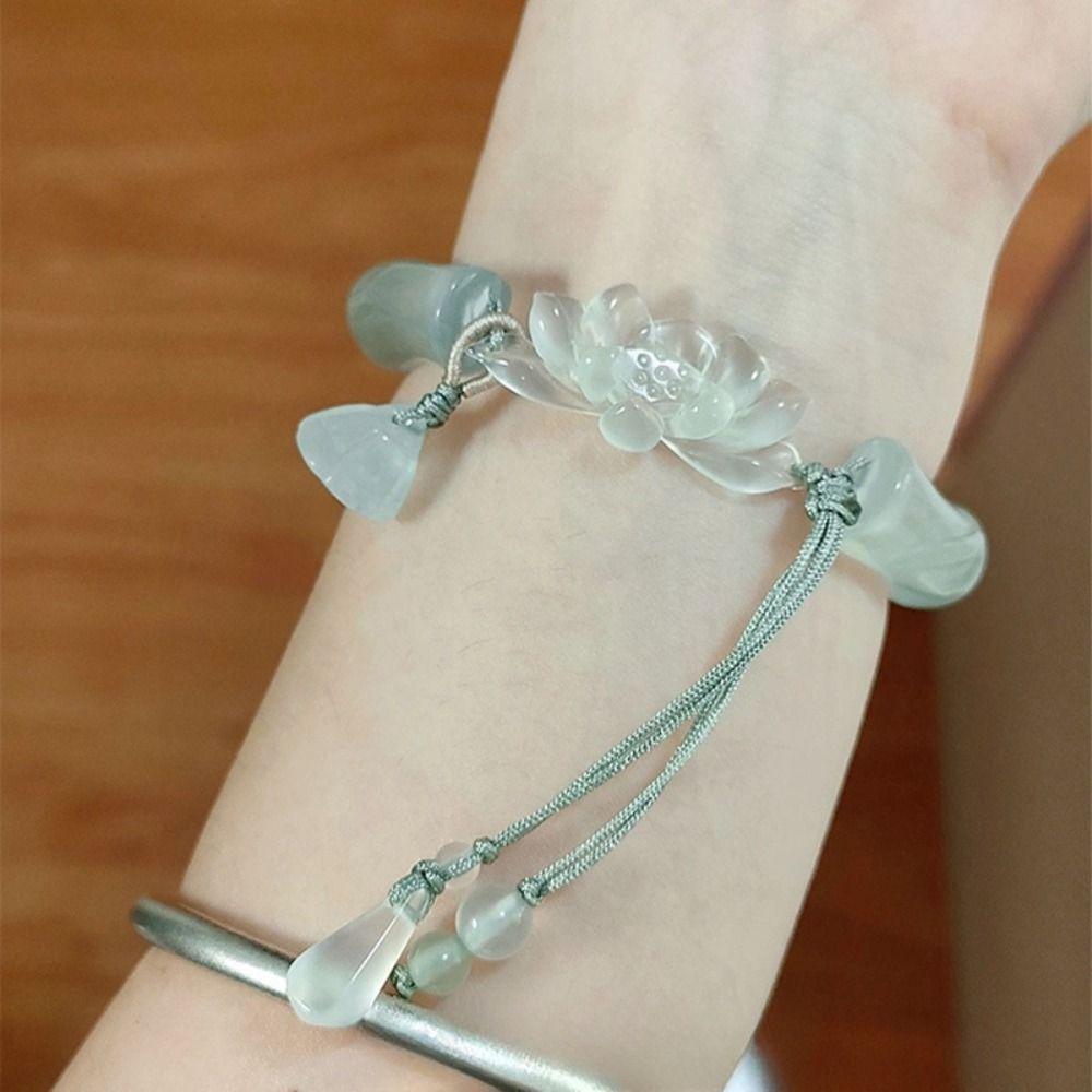 58mm White Moonlight Bracelet Trendy Chinese Ancient Bracelet Cold Hand Ornaments Friend Gift