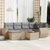 VidaXL Garden Lounge Set with Cushions 7 Pcs, Patio Sofas, Patio Furniture Set, Outdoor Furniture, Beige 3221668