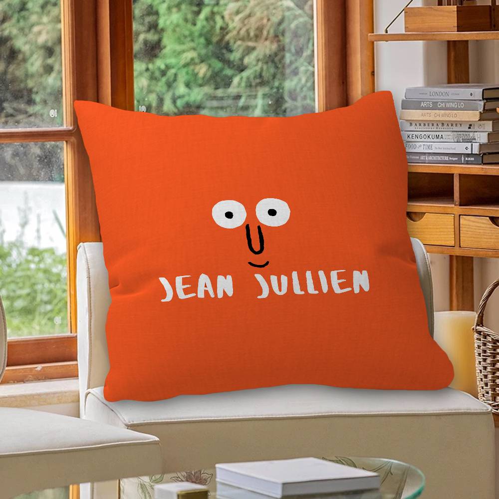 Art J-Jean J-Jullien Cushion Cover Car Throw Pillow Case For Sofa Car Christmas Gift 40X40Cm 45X45Cm
