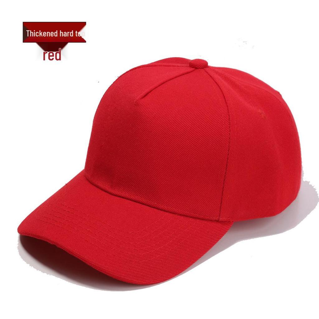 Five-Panel Wool Baseball Cap with Hard Top and Sunshade