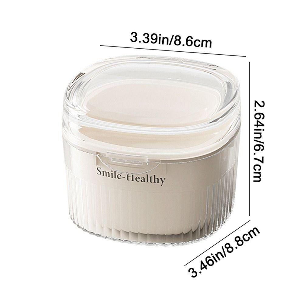 No-Leak Braces Storage Box Plastic Fake Teeth Case Practical Retainer Cleaning Case Travel