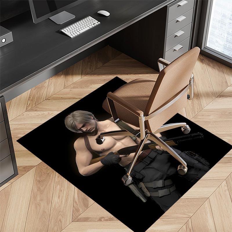 Resident Evil Leon S. Kennedy2 Printed Absorbent Washable Carpet, Non-Slip Bathroom Mats, Kitchen Rugs, Yoga Mat,Living Room Entrance, Camping Picnic