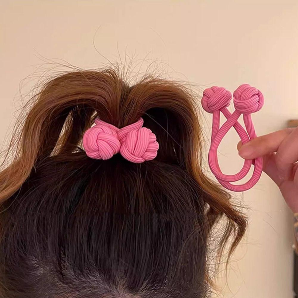 Однотонная резинка для волос в китайском стиле, корейская резинка-конверт, элегантное эластичное кольцо для волос на каждый день.