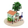 Sankei Miniatuart Kit Studio Ghibli Series Cat Returns Cat Office 1150 Scale Paper Craft MK07-11