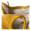 Miu Miu Ivy Knitted Letter Logo Smooth Lines Cotton Tote Bag Shopping Bag Shoulder Handbag Women tote bags Ochre 5BG231_ACQY_F04GL_V_MRO
