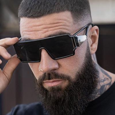 Мужские очки Защита от солнца Защита от ультрафиолета Мода Личность Future Sense Technology Sense Street Shot Солнцезащитные очки вогнутой формы для вождения