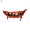 Temporary Tattoo Easy To Use Eco-friendly Waterproof Fun Painless Body Art Tool Paper Halloween Horror Mouth Tattoo for Masquerade
