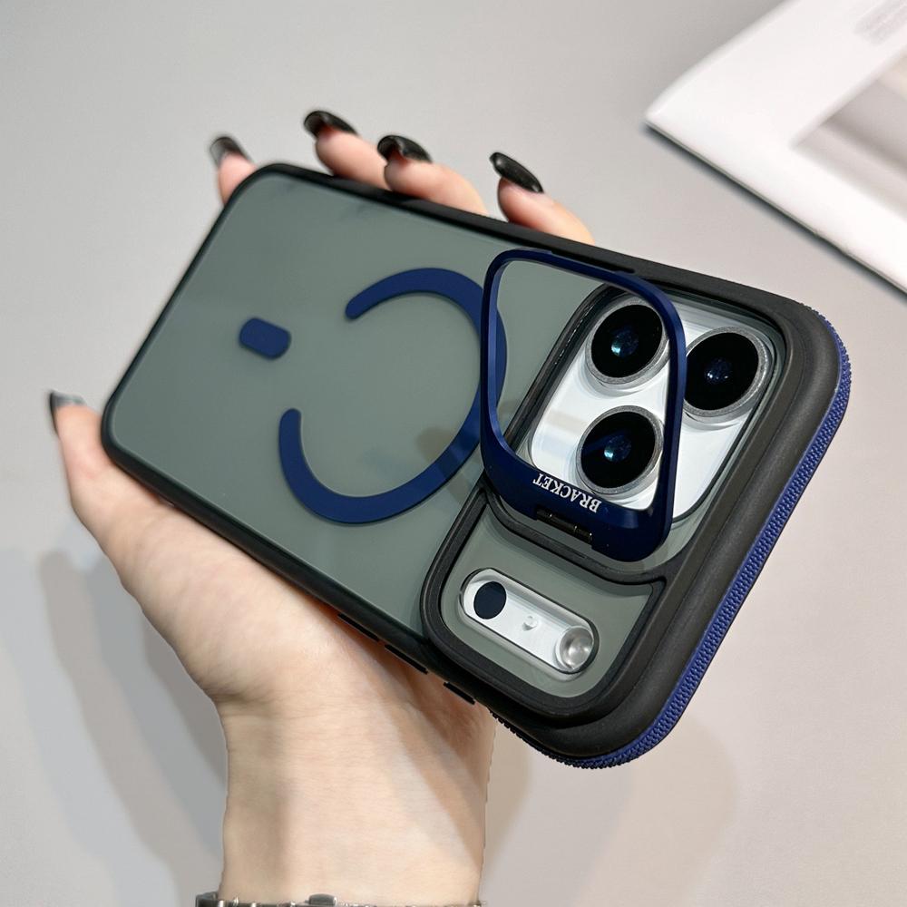 KEYSION Прозрачный магнитный чехол-подставка для линз MagSafe для iPhone 17 Pro Max Air TPU+PC Блокировка цвета Ударопрочный чехол для телефона