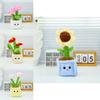 Adorable Simulated Sunflower And Peony Flower Pot Plush Decoration For Home