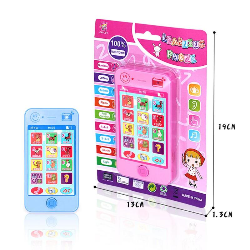 Детский игрушечный телефон с играми песнями и светящихся