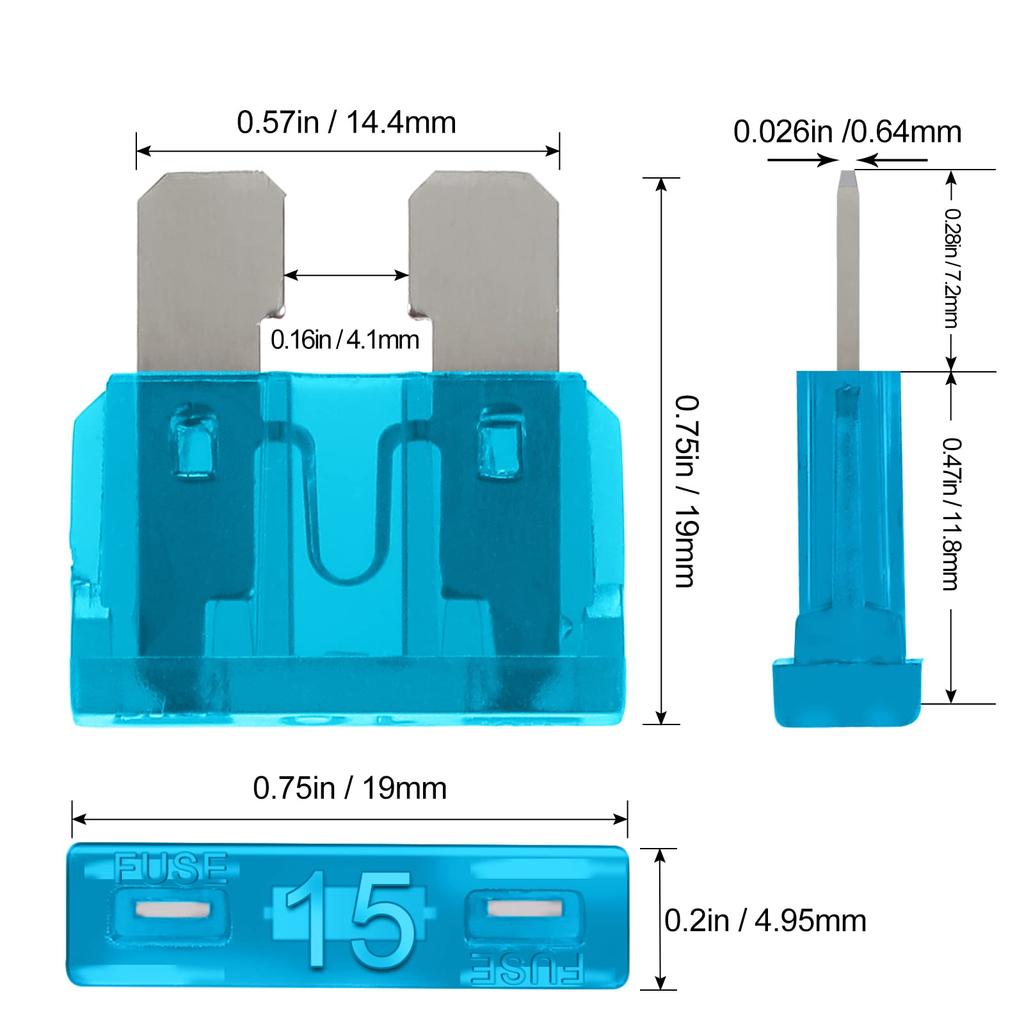 Jorest 60 шт. автомобильных предохранителей для автомобиля/грузовика/мотоцикла (2А 3А 5А 7,5А 10А 15А 20А 25А 30А 35А 40А), Стандартный плоский предохранитель + 1 шт. зажим предохранителя