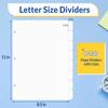 SUNEE Binder Dividers with Tabs for 3 Ring Binder, 8.5 x 11 Paper White Binder Dividers Blank with 8 Tabs, 4 Sets Page Dividers for School, Office