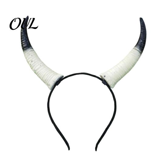 Cosplay Horn Headpiece Halloween Ram Headband, Detachable Devil for Dark Aesthetic Demon Horns Carnival Party, Festival Hair Accessory, Stage