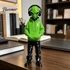 Коллекционная 3D-печатная фигурка Инопланетного Искусства с Худи и Наушниками, Модный Настольный Эстетичный Орнамент для Украшения Комнаты, Статуэтка в Киберстиле
