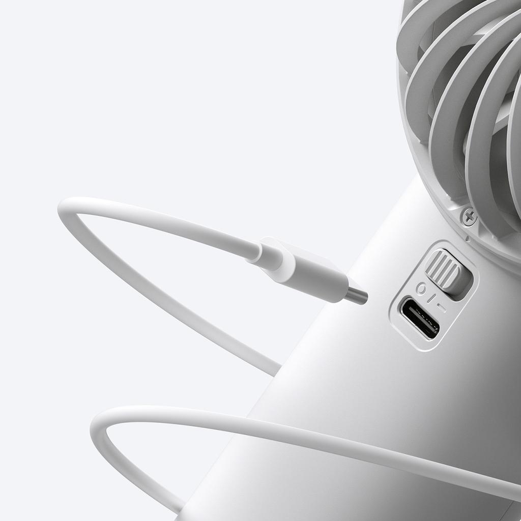 Mini Wentylator Wiatrak Ręczny 3600Mah Usb-C - Szary