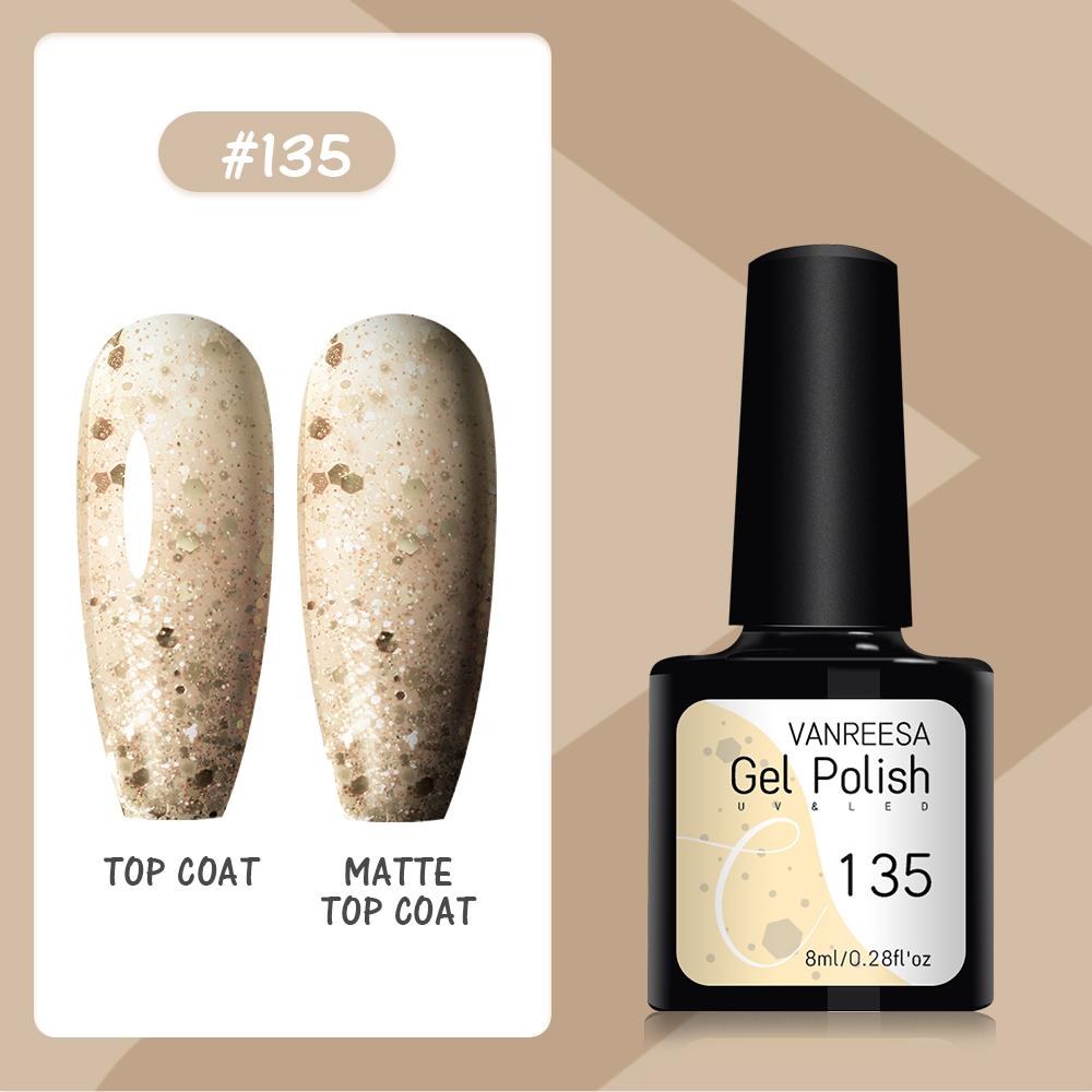 VANREESA Набор гелей для ногтей 111 цветов Гель-лак для ногтей Soak Off Базовое покрытие Верхнее покрытие Маникюр для ногтей УФ-светодиодный полуперманентный лак Стойкий гель для дизайна ногтей