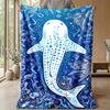 Oceanic Whales and Seals 1 Theme blanket Lightweight Warm Flannel Blanket Decorative Throw Blanket for Home Decoration