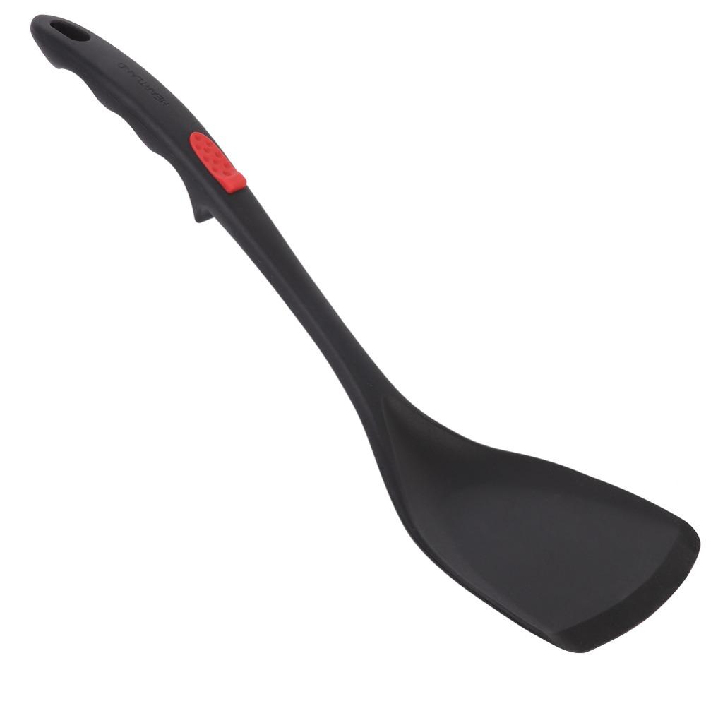 Silicone Silicone Spatula Black Long Handle Spatula Practical Kitchen Spatula Baking