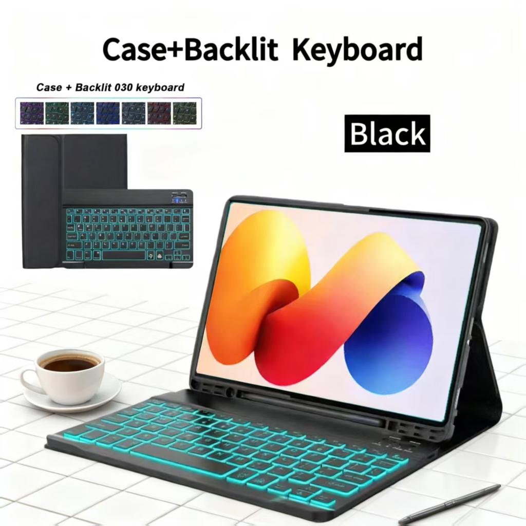 Detachable Bluetooth Keyboard Case for Redmi Pad Pro & Redmi Pad 2 Pro 12.1-inch Tablet - Compatible with Poco Pad