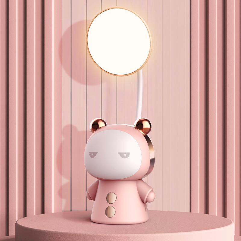 1PC cartoon led desk lamp learning, folding charging eye protection desk lamp, student children's desk lamp night lamp, bedside lamp