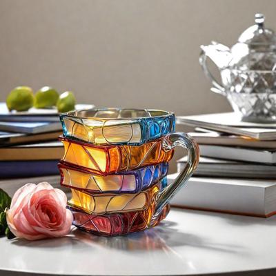 3D-книга в форме кружки для кофе с ложкой, расписанная вручную книга, кружка в стиле ретро-романа, кружка для горячего и холодного пива, подарки для любителей книг, офис