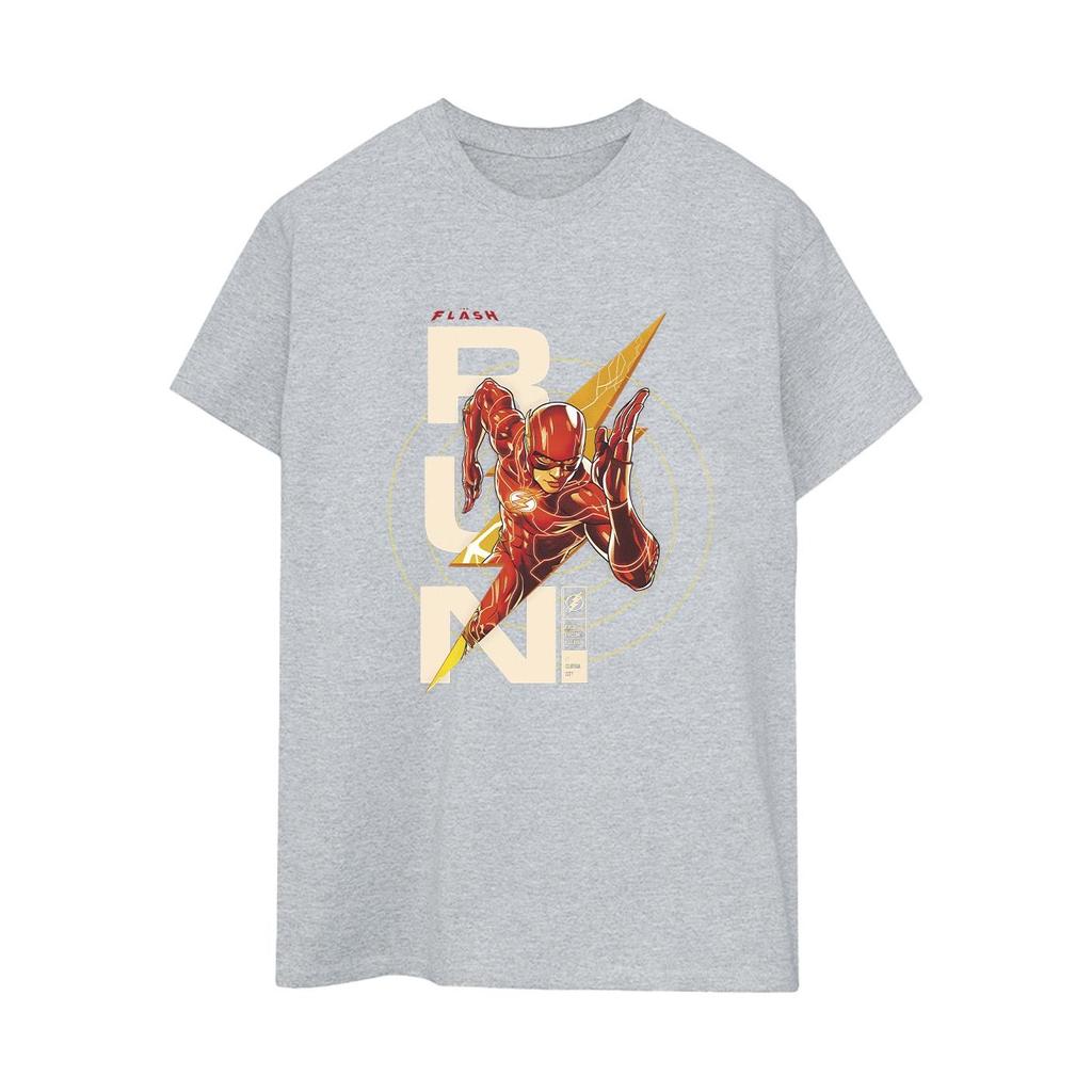 DC Comics Womens/Ladies The Flash Run Cotton Boyfriend T-Shirt